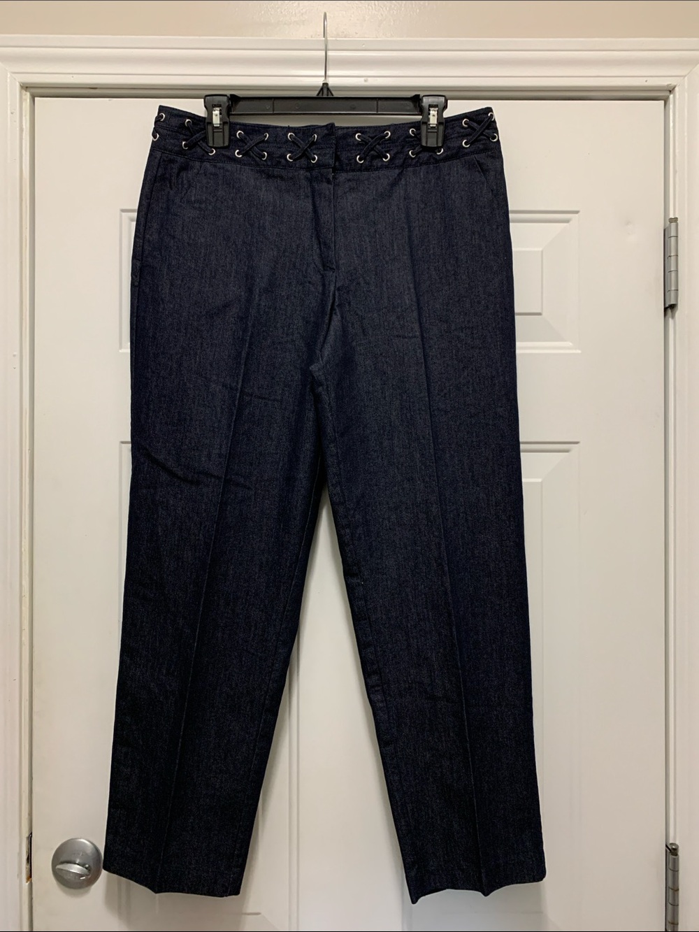 3/$15 new directions Dark Blue Jeans with Lace-Up Waist (for decoration) Size 12